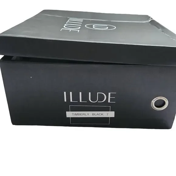 Illude Ladies Timberly Black Knee High Lace Up Buckle Military Boots - Size 7 - Picture 9 of 9